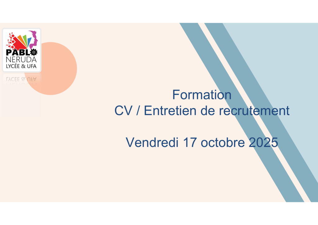 FORMATION CV - ENTRETIENS